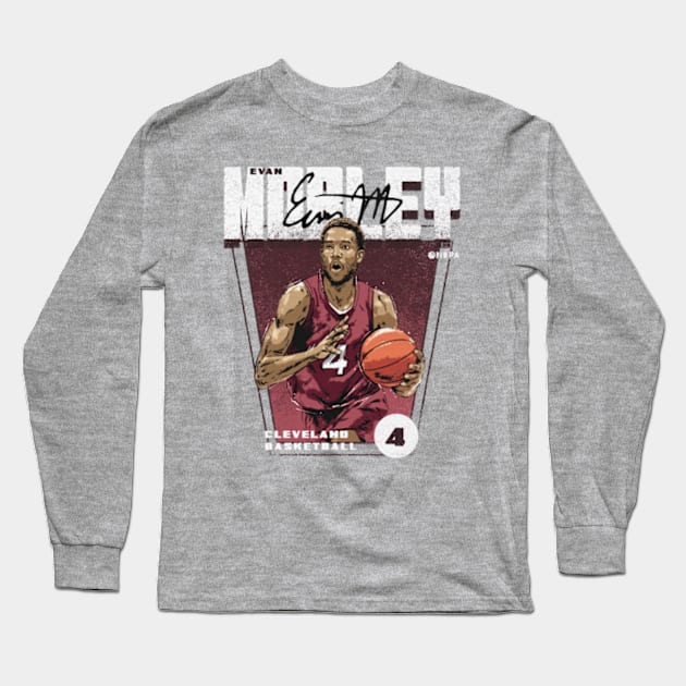 Evan Mobley Cleveland Premiere Long Sleeve T-Shirt by danlintonpro